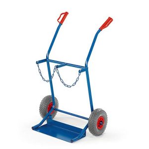 Stahlflaschenkarre für 2 Stahlflaschen Ø 205 mm bzw. 2 Flaschen Ø á 20 Liter, Luft-Bereifung Stahlflaschenkarre für 2 Stahlflaschen Ø 205 mm bzw. 2 Flaschen Ø á 20 Liter, Luft-Bereifung