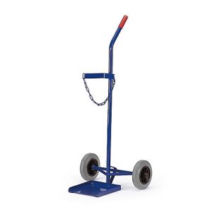 Stahlflaschenroller, 1×40/50 l Flasche, Vollgummireifen Stahlflaschenroller, 1×40/50 l Flasche, Vollgummireifen