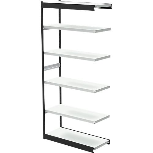 Stahlregal PROGRESS 2000, Regalfeld, ohne Rückwand, H 2250 x B 1000 x T 400 mm, Rahmen schwarz