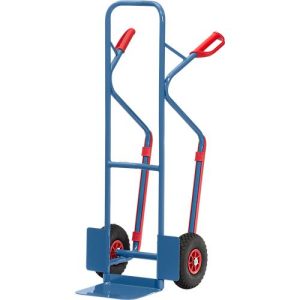 Stahlrohrkarre, bis 300 kg, H 1300 mm, Luftbereifung, blau Stahlrohrkarre, bis 300 kg, H 1300 mm, Luftbereifung, blau