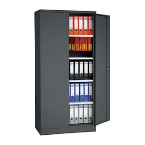 Stahlschrank, 4 Fachböden, 5 OH, H 1950 x B 920 x T 600 mm, anthrazitgrau/anthrazitgrau Stahlschrank, 4 Fachböden, 5 OH, H 1950 x B 920 x T 600 mm, anthrazitgrau/anthrazitgrau
