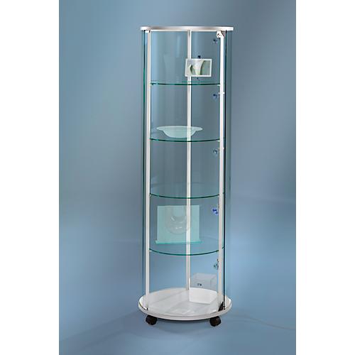 Stand-Präsentationsvitrine Forum R55, rund, ø 550 x H 1720 mm
