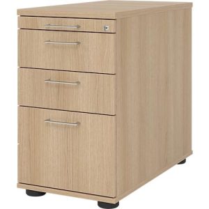 Standcontainer Breno 13336, Utensilien- & Hängeregistraturschub, B 428 x T 800 x H 720-760 mm, Spanplatte, Eiche Standcontainer Breno 13336, Utensilien- & Hängeregistraturschub, B 428 x T 800 x H 720-760 mm, Spanplatte, Eiche