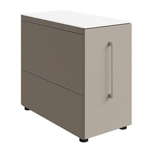 Standcontainer SOLUS PLAY, mit Utensilienauszug, Schublade, Ansatz links, Tiefe 400 mm, Stone grey Standcontainer SOLUS PLAY, mit Utensilienauszug, Schublade, Ansatz links, Tiefe 400 mm, Stone grey