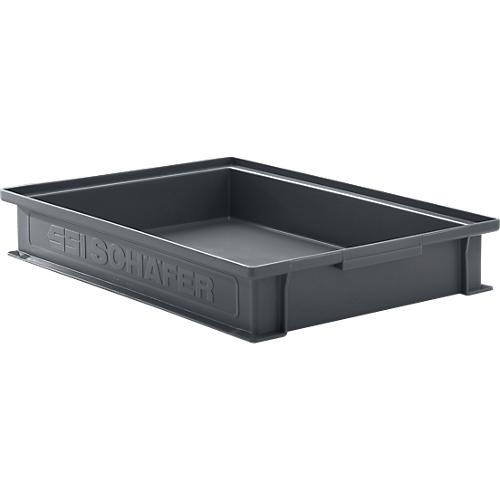 Stapelkasten Serie 14/6-2F, aus PP, ESD-leitfähig, Inhalt 8 L, schwarz