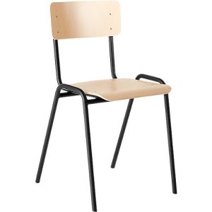 Stapelstuhl Ceha® CS 3, stapelbar bis 15 Stück, ohne Armlehnen, Sperrholz & Stahlrohr pulverbeschichtet, B 385 x T 390 x H 490 mm, Buche/schwarz Stapelstuhl Ceha® CS 3, stapelbar bis 15 Stück, ohne Armlehnen, Sperrholz & Stahlrohr pulverbeschichtet, B 385 x T 390 x H 490 mm, Buche/schwarz