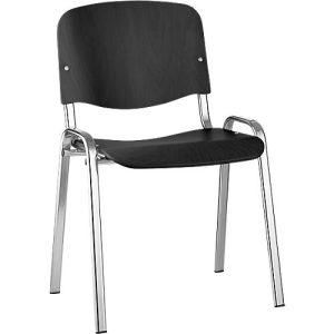 Stapelstuhl ISO Wood, stapelbar bis zu 12 Stück, schwarz Stapelstuhl ISO Wood, stapelbar bis zu 12 Stück, schwarz