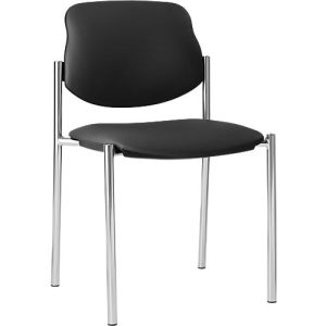 Stapelstuhl Styl, ohne Armlehnen, Lederoptik, schwarz, stapelbar bis zu 6 Stück Stapelstuhl Styl, ohne Armlehnen, Lederoptik, schwarz, stapelbar bis zu 6 Stück