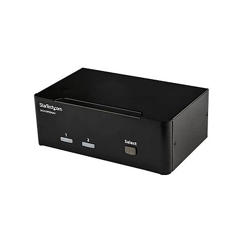 StarTech.com 2 Port DisplayPort Dual Monitor KVM Switch - DisplayPort KVM - 4K 60 Hz - KVM-/Audio-/USB-Switch - 2 Anschlüsse