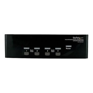 StarTech.com 4 Port DVI KVM USB Switch – 4-fach DVI Umschalter mit USB Hub – KVM-/Audio-/USB-Switch – 4 Anschlüsse StarTech.com 4 Port DVI KVM USB Switch – 4-fach DVI Umschalter mit USB Hub – KVM-/Audio-/USB-Switch – 4 Anschlüsse