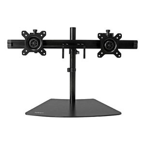 StarTech.com Dual-Monitorhalter – Monitor Halterung für zwei Displays – Aufstellung – einstellbarer Arm – für LCD-Display – Schwarz