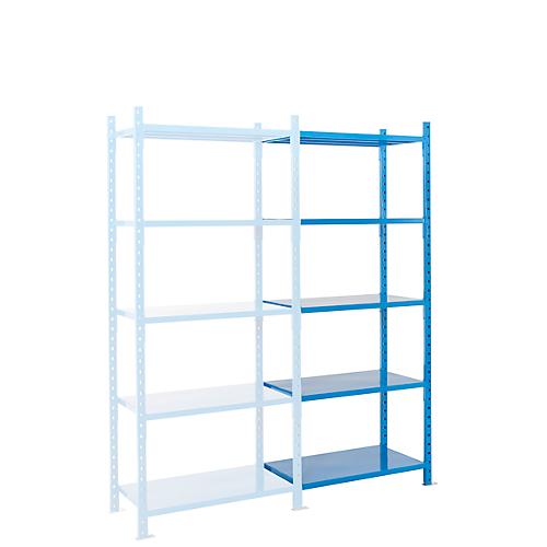 Steckregal-Anbaufeld, m. 5 Stahlblechböden, B 1010 x T 500 x H 2500 mm