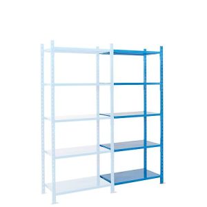 Steckregal-Anbaufeld, m. 5 Stahlblechböden, B 1260 x T 800 x H 2500 mm Steckregal-Anbaufeld, m. 5 Stahlblechböden, B 1260 x T 800 x H 2500 mm