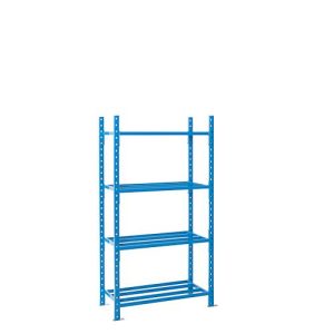 Steckregal-Grundfeld, m. 4 Rohrgitterböden, B 1260 x T 800 x H 2000 mm Steckregal-Grundfeld, m. 4 Rohrgitterböden, B 1260 x T 800 x H 2000 mm