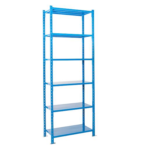 Steckregal-Grundfeld, m. 6 Stahlblechböden, B 1260 x T 600 x H 3000 mm