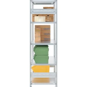 Steckregal ORDO Industry, Grundregal, modular, 5 Fachböden, Fachlast 130 kg, Feldlast 1000 kg, B 810 x T 535 x H 2500 mm, Stahl verzinkt Steckregal ORDO Industry, Grundregal, modular, 5 Fachböden, Fachlast 130 kg, Feldlast 1000 kg, B 810 x T 535 x H 2500 mm, Stahl verzinkt