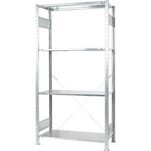 Steckregal Schulte green, Grundregal, erweiterbar, 4 Fachböden, B 1000 x T 600 x H 2000 mm, Stahl, verzinkt Steckregal Schulte green, Grundregal, erweiterbar, 4 Fachböden, B 1000 x T 600 x H 2000 mm, Stahl, verzinkt