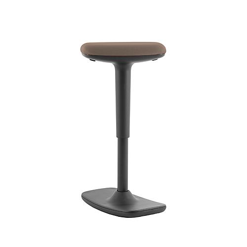 Steh-/ Sitzhocker Nowy Styl Timmi, Polyurethanschaum-Polster, Anti-Rutsch, Höhenverstellung, H 515-745 mm, schwarz/grau meliert
