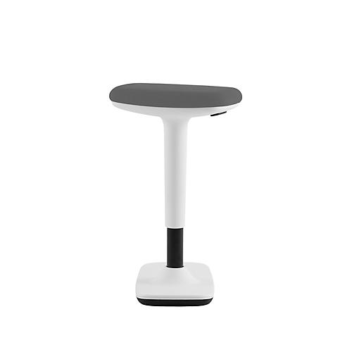 Steh-/ Sitzhocker Nowy Styl Timmi, Polyurethanschaum-Polster, Anti-Rutsch, Höhenverstellung, H 515-745 mm, weiß/anthrazit