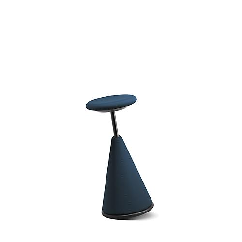Stehhocker giroflex 10, gepolstert, 640-810 mm Sitzhöhe, blau