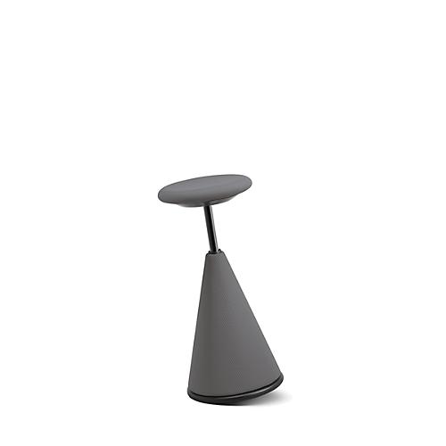 Stehhocker giroflex 10, gepolstert, 640-810 mm Sitzhöhe, grau