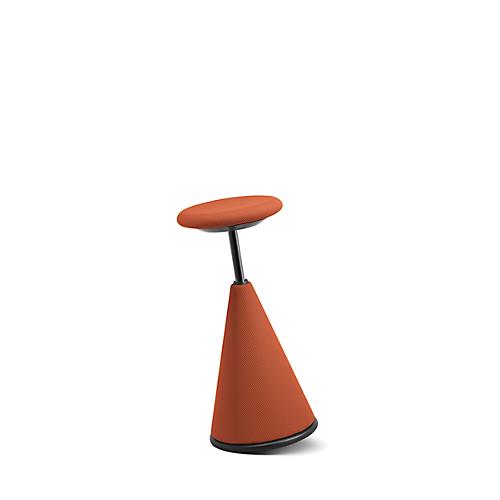 Stehhocker giroflex 10, gepolstert, 640-810 mm Sitzhöhe, orange
