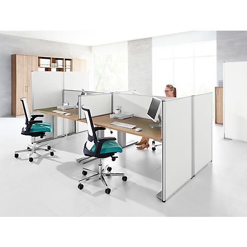 Stellwand Schallschutz System 40, Akustik- & Sichtschutz, B 1000 x H 1400 mm, weiß