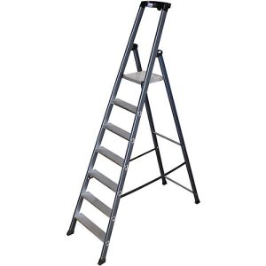 Stufenstehleiter, eloxiert, 7 Stufen Stufenstehleiter, eloxiert, 7 Stufen
