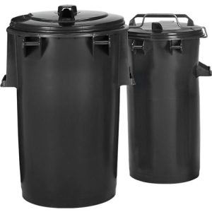 System-Mülleimer SME, Volumen 50 l, mit Bügel, anthrazit System-Mülleimer SME, Volumen 50 l, mit Bügel, anthrazit