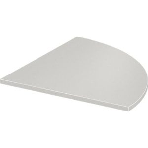 Systemwinkelplatte, 90° gerundet, B 800 x T 800 mm, lichtgrau Systemwinkelplatte, 90° gerundet, B 800 x T 800 mm, lichtgrau