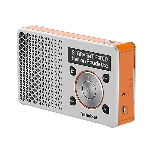 TechniSat DigitRadio 1 - Tragbares DAB-Radio - 1 Watt - Silber, orange