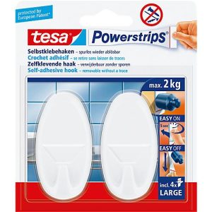 tesa Powerstrips Haken Large, oval, weiß tesa Powerstrips Haken Large, oval, weiß