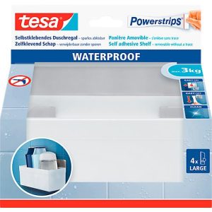 tesa Powerstrips Korb-Regal Zoom, mit Edelstahlleiste, belastbar bis max. 3 kg tesa Powerstrips Korb-Regal Zoom, mit Edelstahlleiste, belastbar bis max. 3 kg