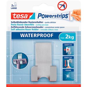tesa Powerstrips Waterproof Haken Zoom, aus Metall, für Feuchträume, Doppelhaken tesa Powerstrips Waterproof Haken Zoom, aus Metall, für Feuchträume, Doppelhaken