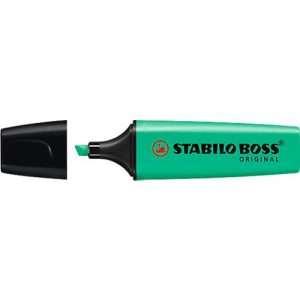 Textmarker STABILO® BOSS Original, Keilspitze, lichtbeständig, schnell trocknend, türkis, 10 Stück Textmarker STABILO® BOSS Original, Keilspitze, lichtbeständig, schnell trocknend, türkis, 10 Stück