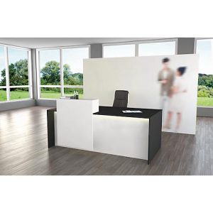 Theke weiß/anthrazit, B 1800 x T 920 x H 1100 mm Theke weiß/anthrazit, B 1800 x T 920 x H 1100 mm