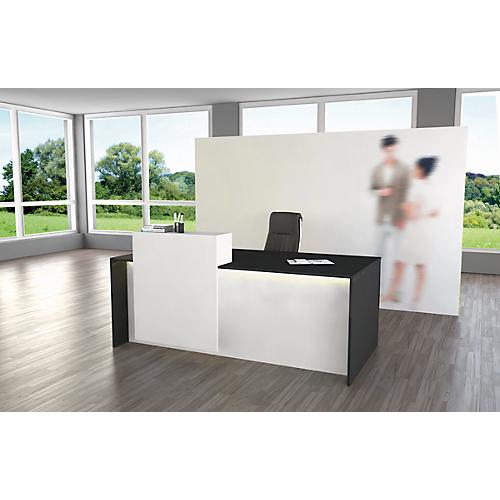 Theke weiß/anthrazit, B 1800 x T 920 x H 1100 mm