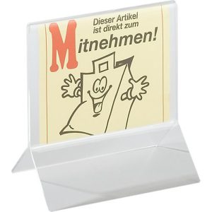 Tischaufsteller, Acryl, gerade, DIN A7 quer, 2 Stück Tischaufsteller, Acryl, gerade, DIN A7 quer, 2 Stück