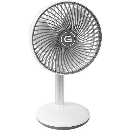 Tischventilator Gutfels Venti 3010 R, 4 Geschwindigkeitstufen, 2 Modi, neigbar, Akkubetrieb bis 12 h, weiß
