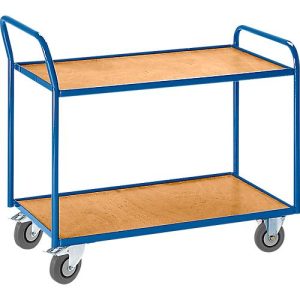 Tischwagen, gekröpfter Schiebebügel, 2 Etagen Tischwagen, gekröpfter Schiebebügel, 2 Etagen