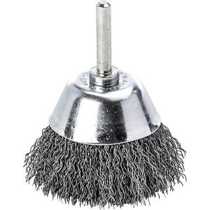 Topfbürste D.50mm Schaft 6mm Drahtstärke 0,3mm STA 10500min-¹ LESSMANN