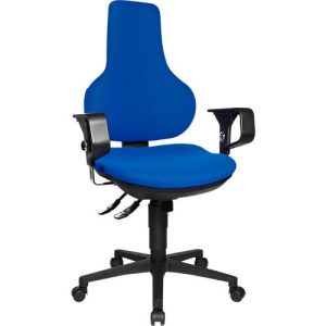 Topstar Bürostuhl ERGO POINT, Synchronmechanik, ohne Armlehnen, Spezial-Bandscheibensitz, blau Topstar Bürostuhl ERGO POINT, Synchronmechanik, ohne Armlehnen, Spezial-Bandscheibensitz, blau