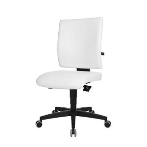 Topstar Bürostuhl LIGHTSTAR 10, ohne Armlehnen, Synchronmechanik, Flachsitz, Kunstleder desinfektionsmittelbeständig, weiß/schwarz Topstar Bürostuhl LIGHTSTAR 10, ohne Armlehnen, Synchronmechanik, Flachsitz, Kunstleder desinfektionsmittelbeständig, weiß/schwarz