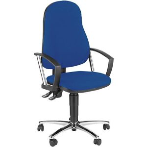 Topstar Bürostuhl POINT 60, Permanentmechanik, mit Armlehnen, Lendenwirbelstütze, Muldensitz, blau Topstar Bürostuhl POINT 60, Permanentmechanik, mit Armlehnen, Lendenwirbelstütze, Muldensitz, blau