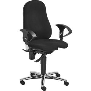 Topstar Bürostuhl SENSUM, Permanentkontakt, mit Armlehnen, Lendenwirbelstütze, 3D-Orthositz, schwarz Topstar Bürostuhl SENSUM, Permanentkontakt, mit Armlehnen, Lendenwirbelstütze, 3D-Orthositz, schwarz