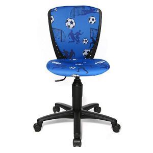 Topstar Kinderdrehstuhl S´cool 3 Fußball, ohne Armlehnen, Muldensitz, blau/schwarz Topstar Kinderdrehstuhl S´cool 3 Fußball, ohne Armlehnen, Muldensitz, blau/schwarz