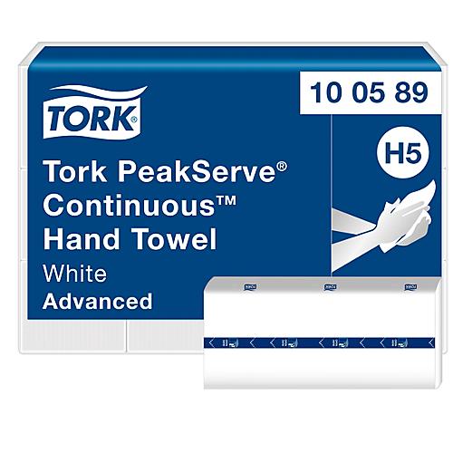 Tork® Papierhandtücher PeakServe® Endlos™ H5 100589, 1-lagig, geprägt, FSC®-Papier, 12 Pack á 270 Blatt (3240 Tücher), weiß