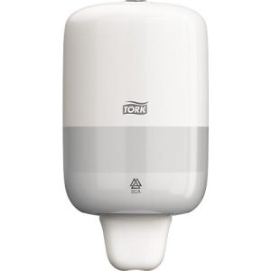 Tork® Spender Mini 561000, für Flüssigseife, Easy to use‘ zertifiziert, Kunststoff, weiß Tork® Spender Mini 561000, für Flüssigseife, Easy to use‘ zertifiziert, Kunststoff, weiß