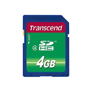 Transcend – Flash-Speicherkarte – 4 GB – Class 4 – SDHC Transcend – Flash-Speicherkarte – 4 GB – Class 4 – SDHC