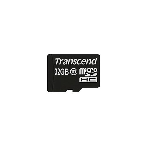 Transcend - Flash-Speicherkarte (microSDHC/SD-Adapter inbegriffen) - 32 GB - Class 10 - microSDHC